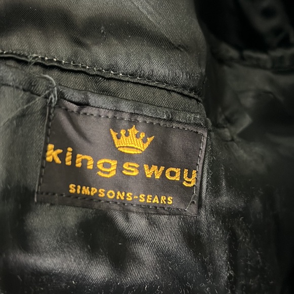 Vintage Kingsway Simpson Sears Boyfriend Wool Trench Slouch Coat Size Large - Picture 7 of 13